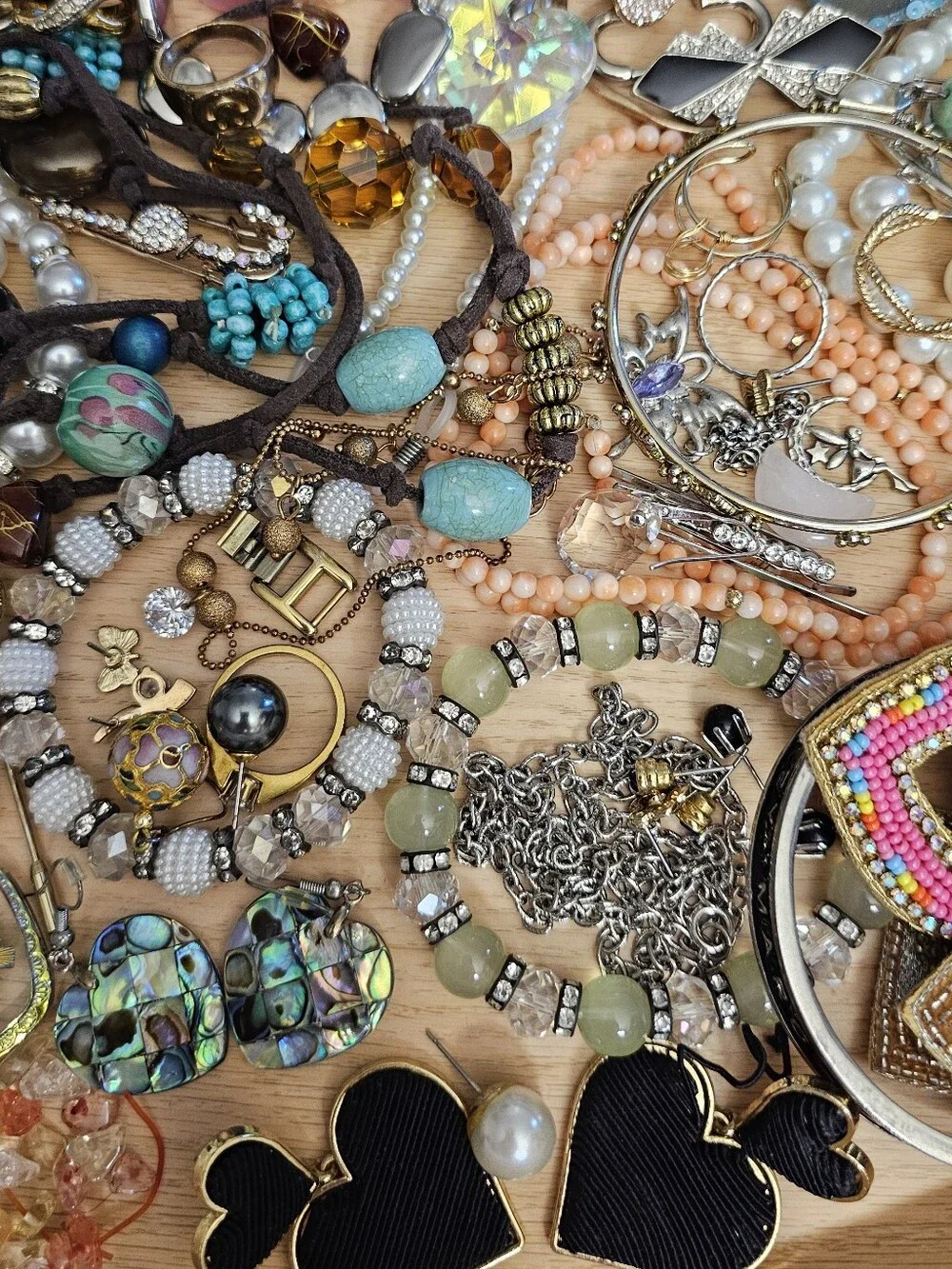 Womens Bulk Jewelry Bundle Lot Collection DIY scrap beads stones costume fashion